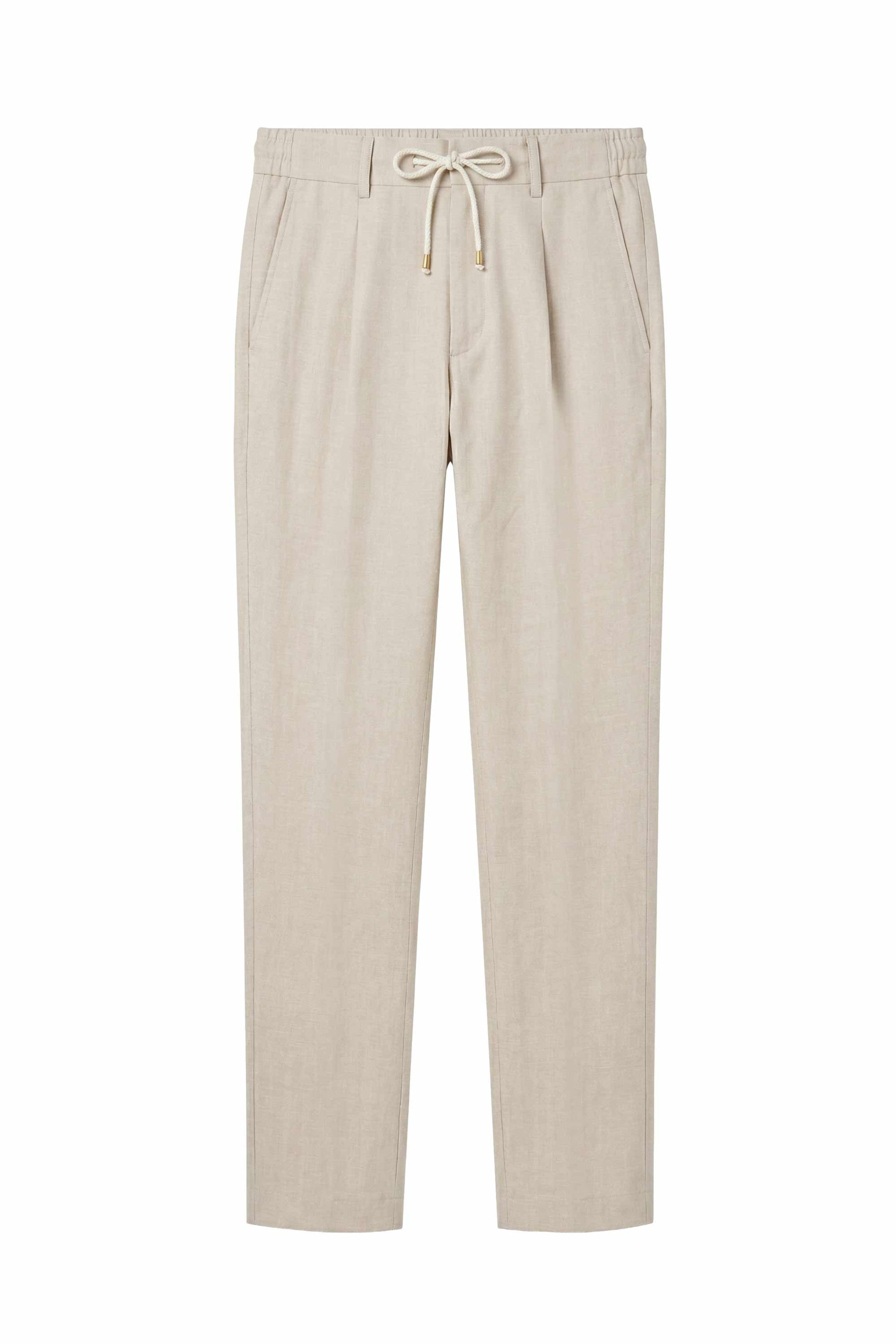Drawstring trousers hopsack fabric - MONTEZEMOLO