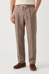 Drawstring trousers hopsack fabric - MONTEZEMOLO