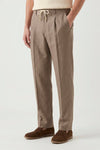 Drawstring trousers hopsack fabric - MONTEZEMOLO