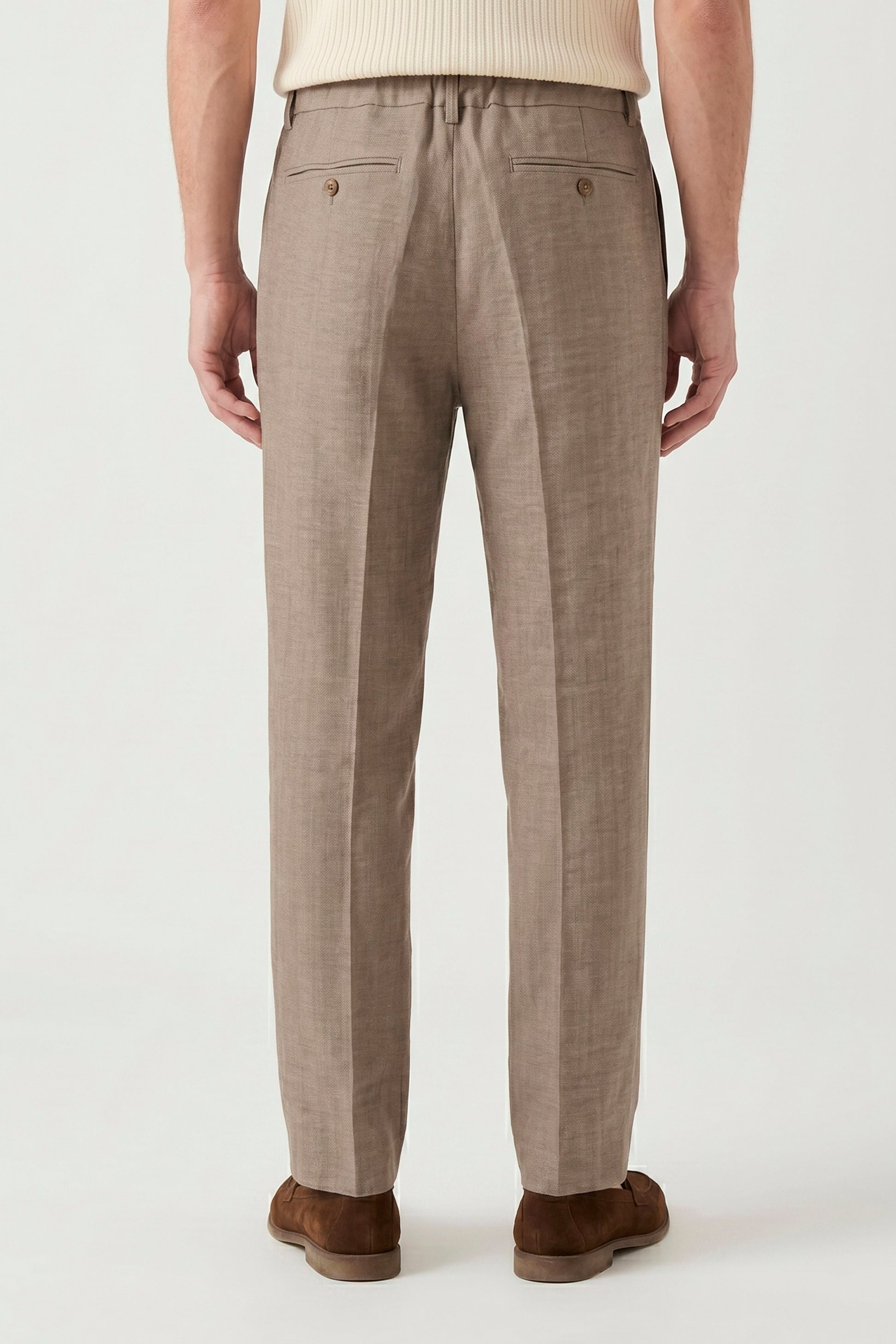 Drawstring trousers hopsack fabric - MONTEZEMOLO