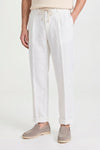 Pure linen drawstring trousers - MONTEZEMOLO