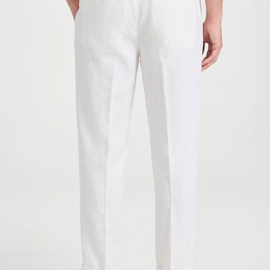 Pure linen drawstring trousers - MONTEZEMOLO