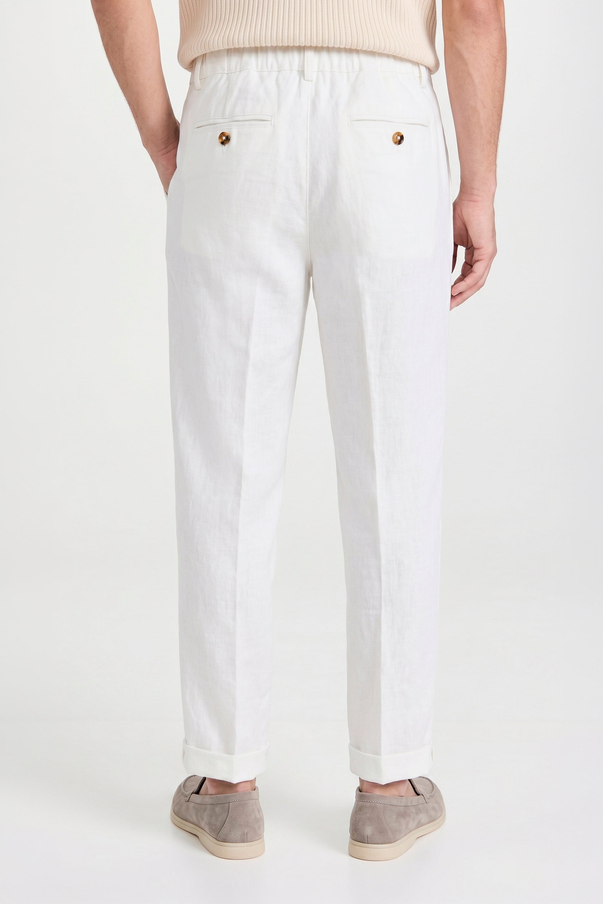 Pure linen drawstring trousers - MONTEZEMOLO