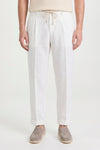 Pure linen drawstring trousers - MONTEZEMOLO