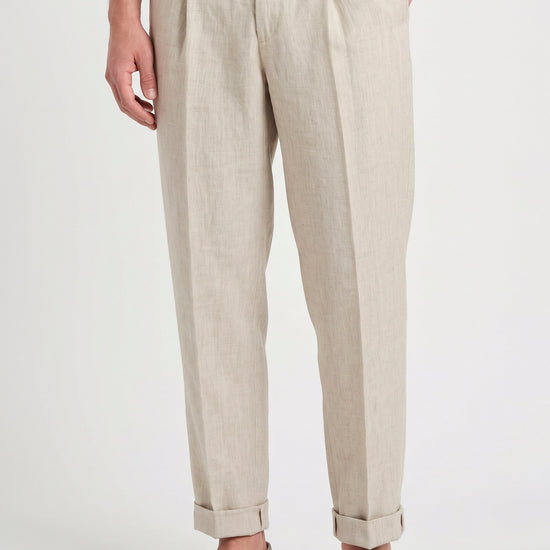 Pure linen drawstring trousers - MONTEZEMOLO