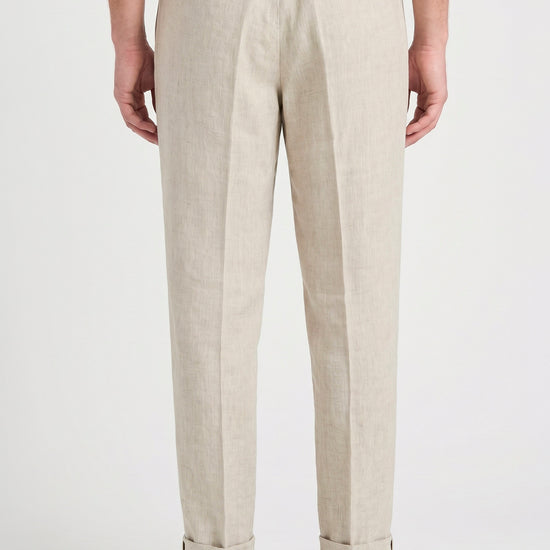 Pure linen drawstring trousers - MONTEZEMOLO