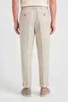 Pure linen drawstring trousers - MONTEZEMOLO