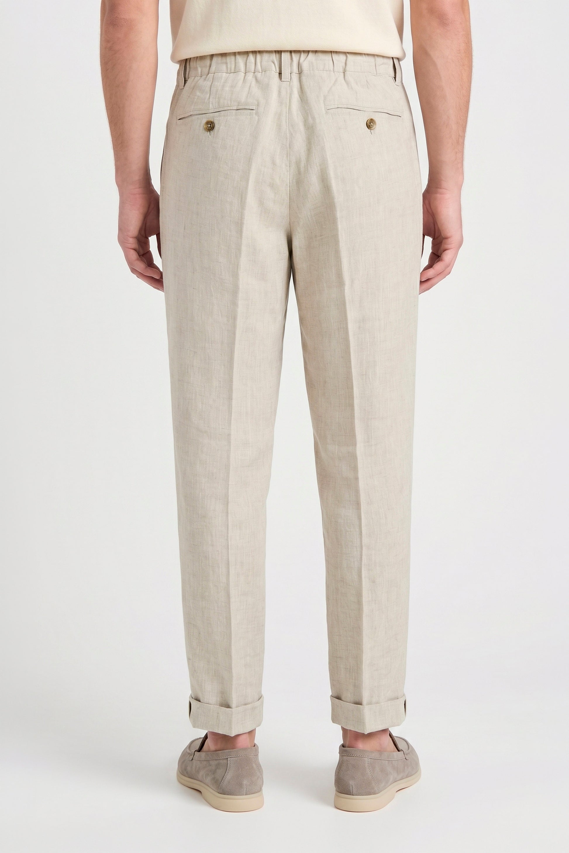Pure linen drawstring trousers - MONTEZEMOLO
