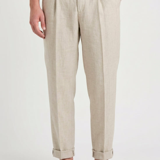 Pure linen drawstring trousers - MONTEZEMOLO