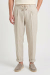 Pure linen drawstring trousers - MONTEZEMOLO