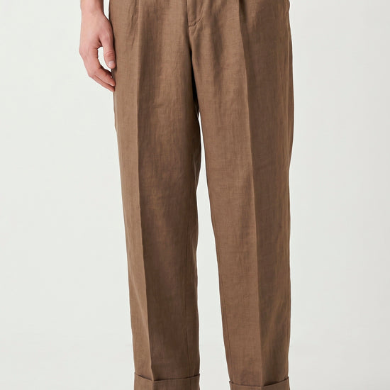 Pure linen drawstring trousers - MONTEZEMOLO
