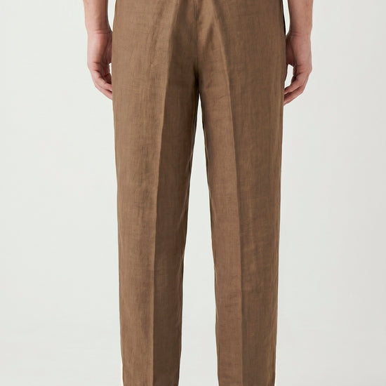 Pure linen drawstring trousers - MONTEZEMOLO