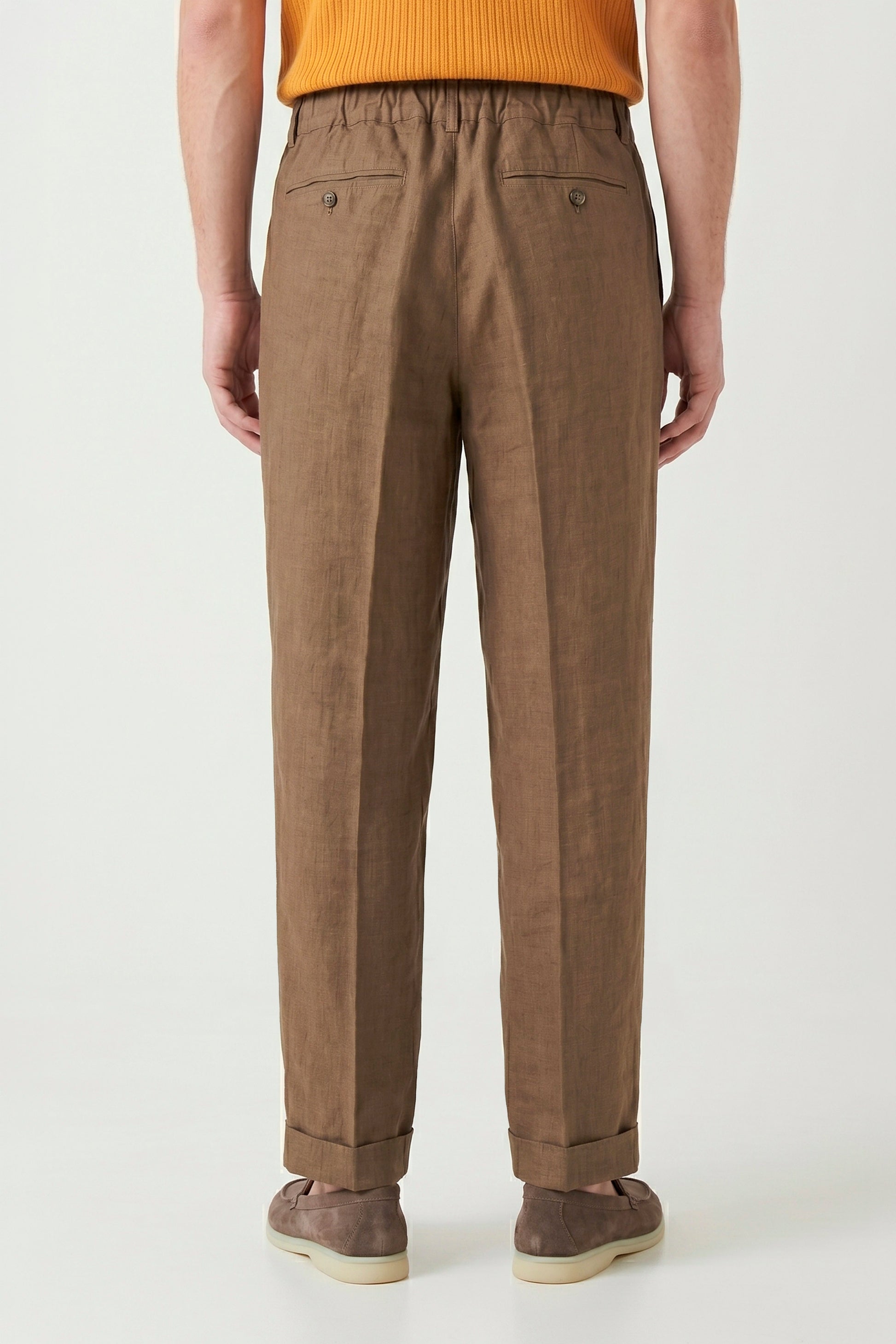 Pure linen drawstring trousers - MONTEZEMOLO