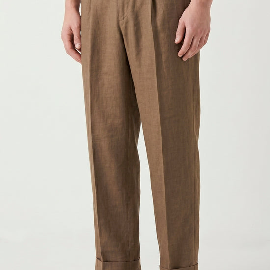 Pure linen drawstring trousers - MONTEZEMOLO