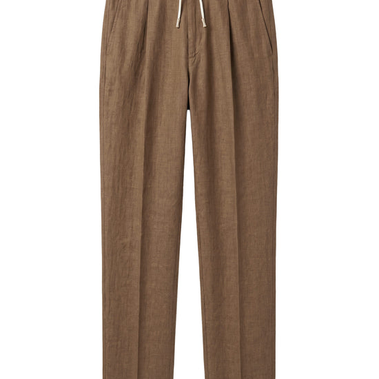 Pure linen drawstring trousers - MONTEZEMOLO