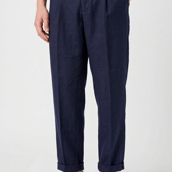 Pure linen drawstring trousers - MONTEZEMOLO