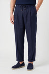 Pure linen drawstring trousers - MONTEZEMOLO