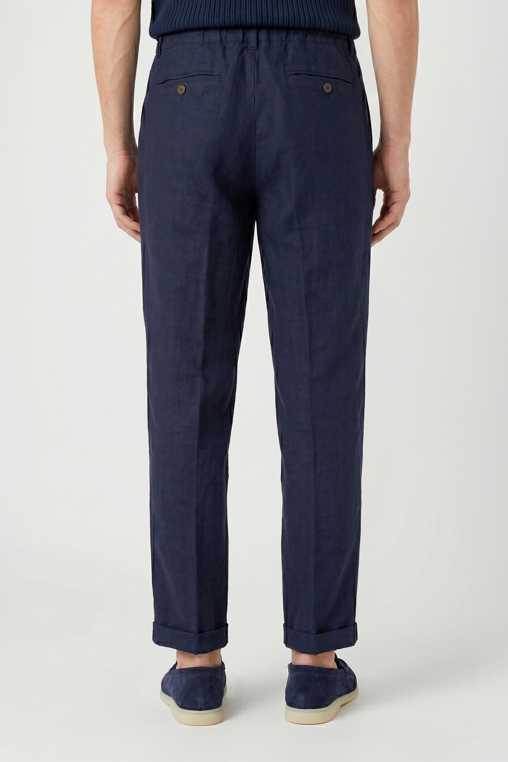 Pure linen drawstring trousers - MONTEZEMOLO