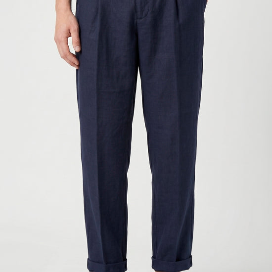 Pure linen drawstring trousers - MONTEZEMOLO