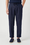 Pure linen drawstring trousers - MONTEZEMOLO