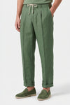 Pure linen drawstring trousers - MONTEZEMOLO