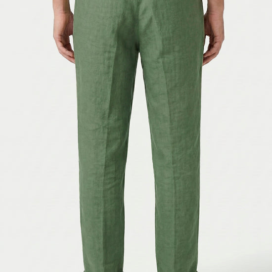 Pure linen drawstring trousers - MONTEZEMOLO