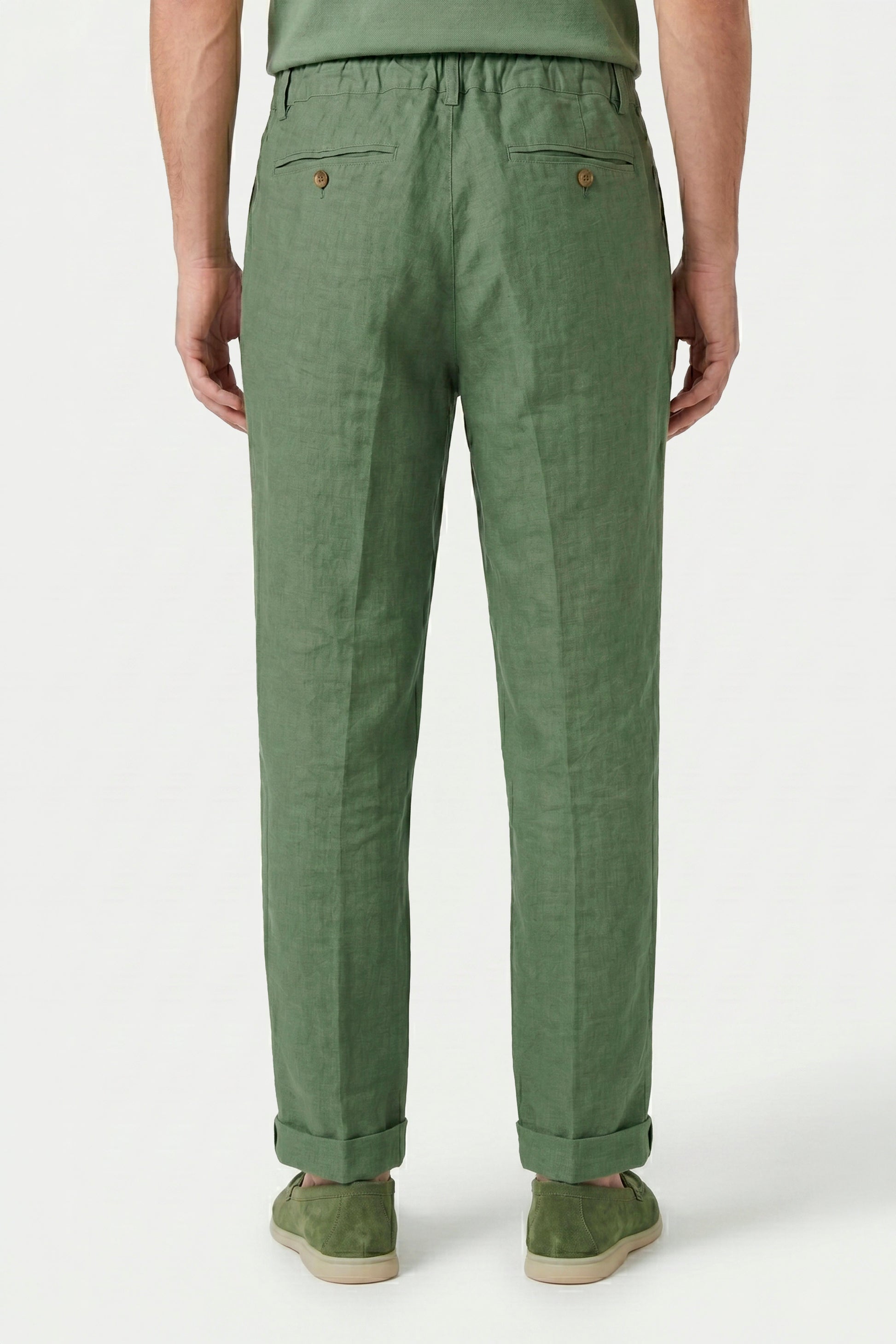 Pure linen drawstring trousers - MONTEZEMOLO