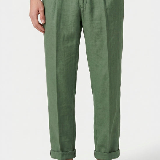 Pure linen drawstring trousers - MONTEZEMOLO