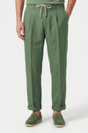 Pure linen drawstring trousers - MONTEZEMOLO