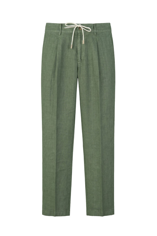 Pure linen drawstring trousers - MONTEZEMOLO