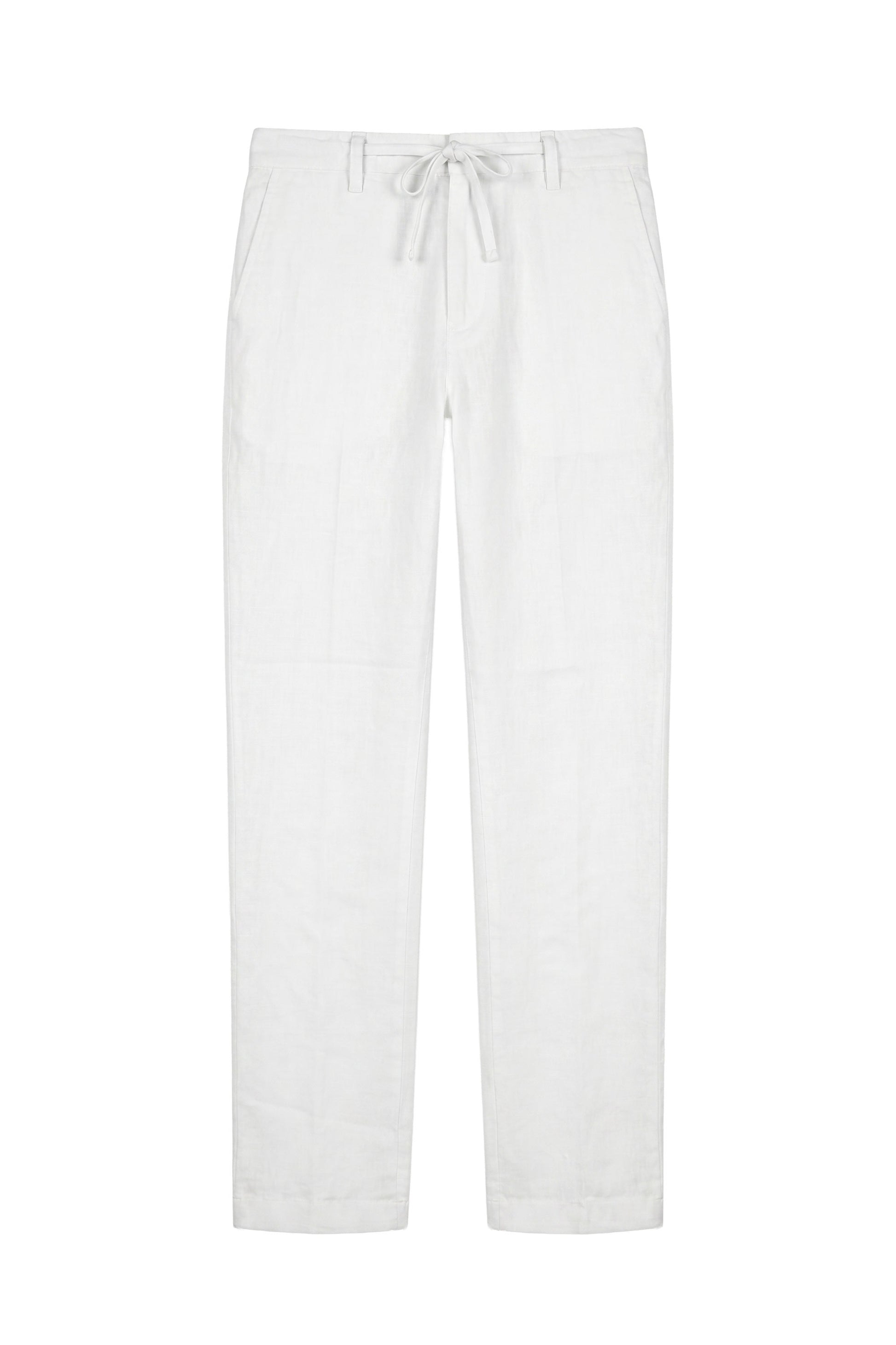 Linen and cotton trousers with drawstring - MONTEZEMOLO