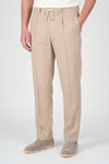 Denim-effect trousers with drawstring - MONTEZEMOLO