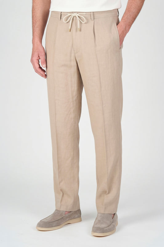 Denim-effect trousers with drawstring - MONTEZEMOLO