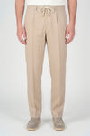 Denim-effect trousers with drawstring - MONTEZEMOLO