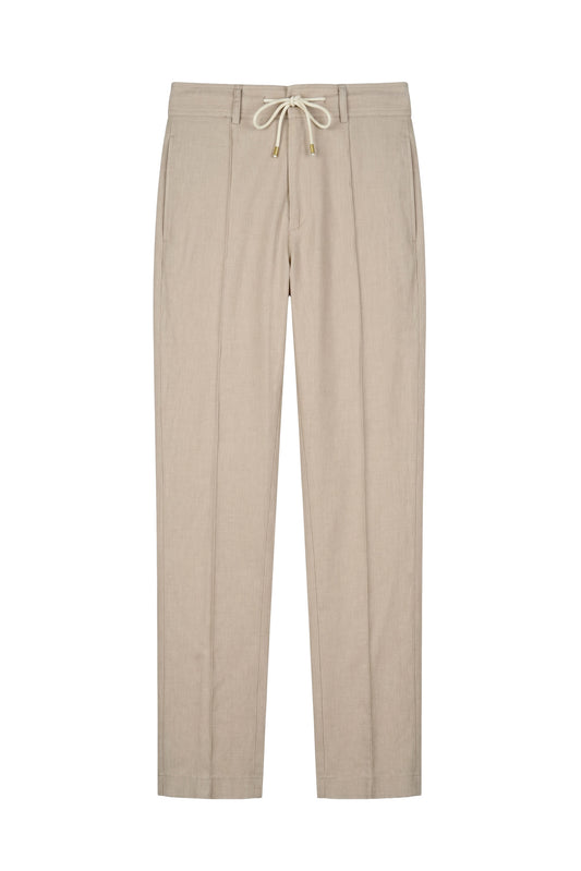 Denim-effect trousers with drawstring - MONTEZEMOLO