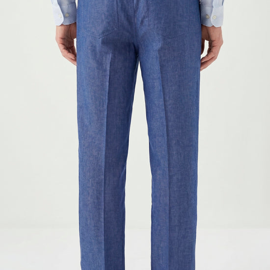 Denim-effect trousers with drawstring - MONTEZEMOLO