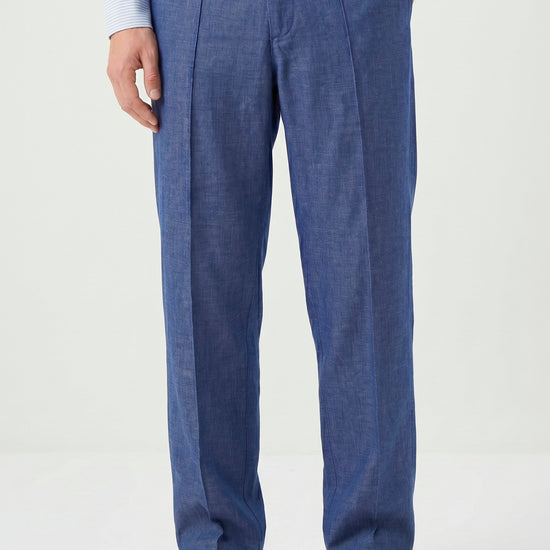 Denim-effect trousers with drawstring - MONTEZEMOLO
