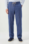 Denim-effect trousers with drawstring - MONTEZEMOLO
