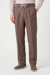 Denim-effect trousers with drawstring - MONTEZEMOLO