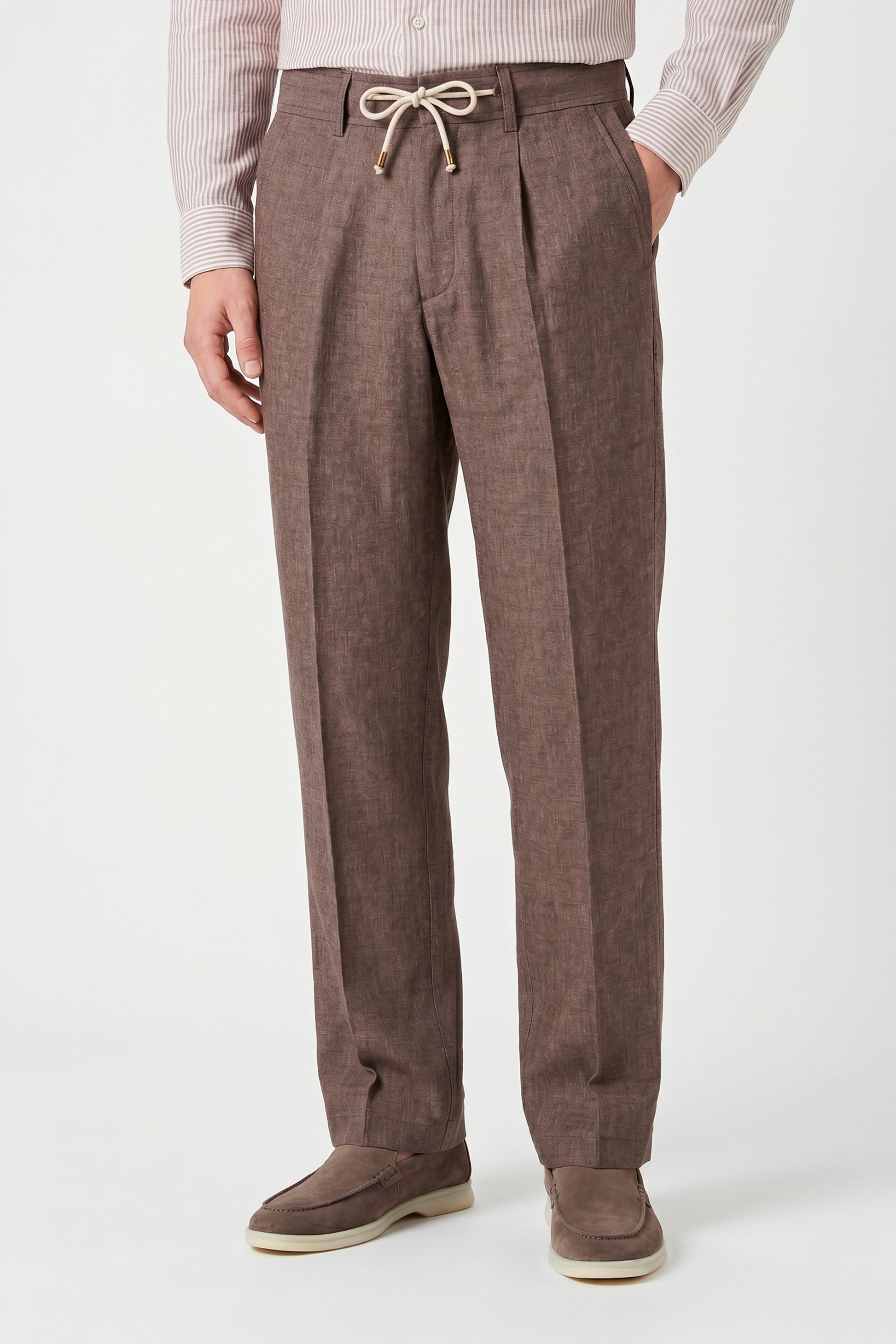 Denim-effect trousers with drawstring - MONTEZEMOLO