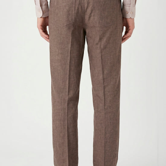 Denim-effect trousers with drawstring - MONTEZEMOLO