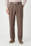 Denim-effect trousers with drawstring - MONTEZEMOLO