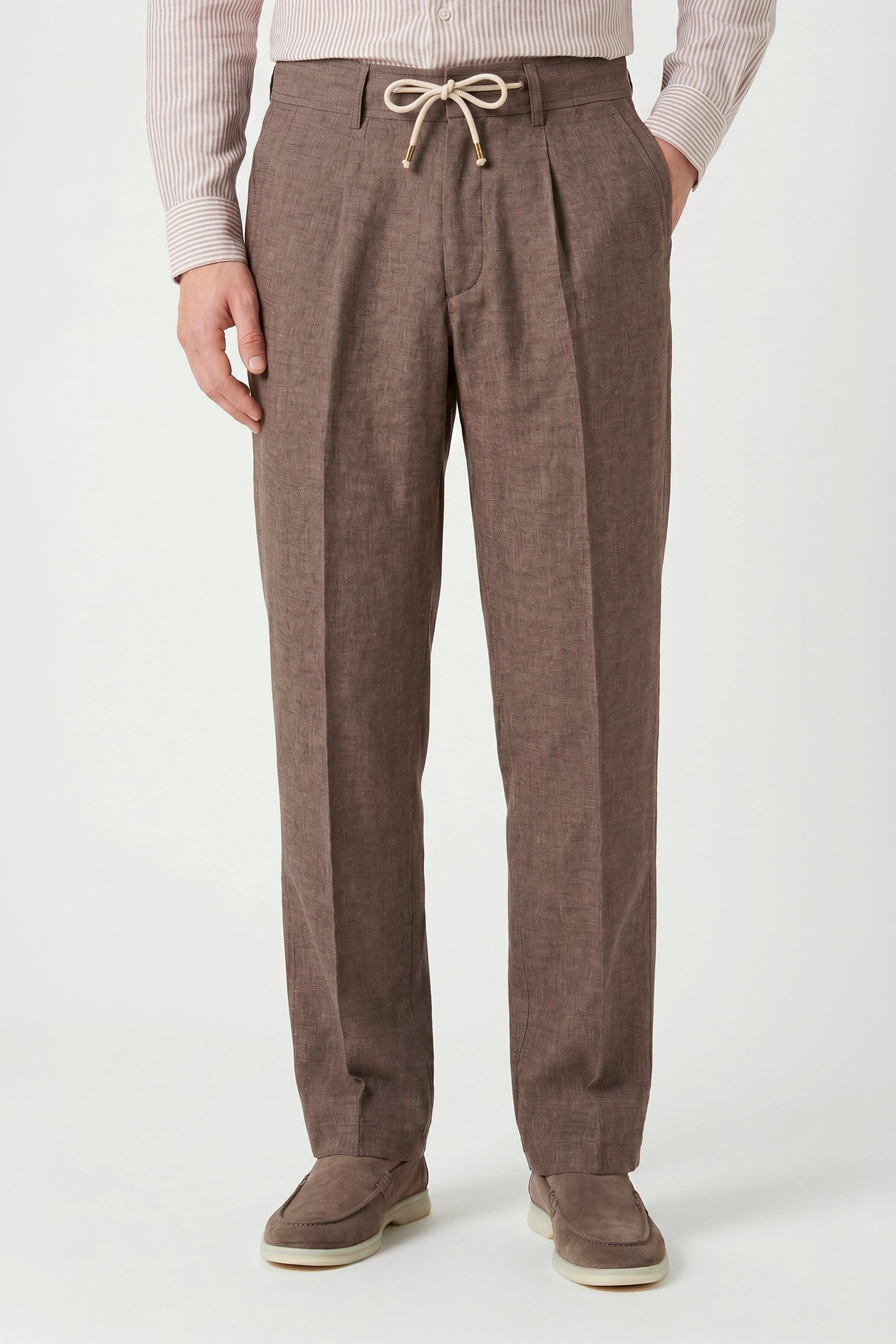 Denim-effect trousers with drawstring - MONTEZEMOLO