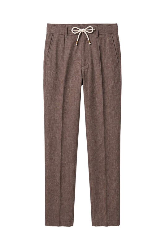 Denim-effect trousers with drawstring - MONTEZEMOLO