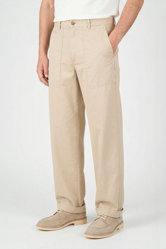 Fatigue-style cotton trousers - MONTEZEMOLO