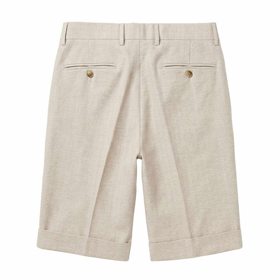 Herringbone Double-pleat bermuda - MONTEZEMOLO