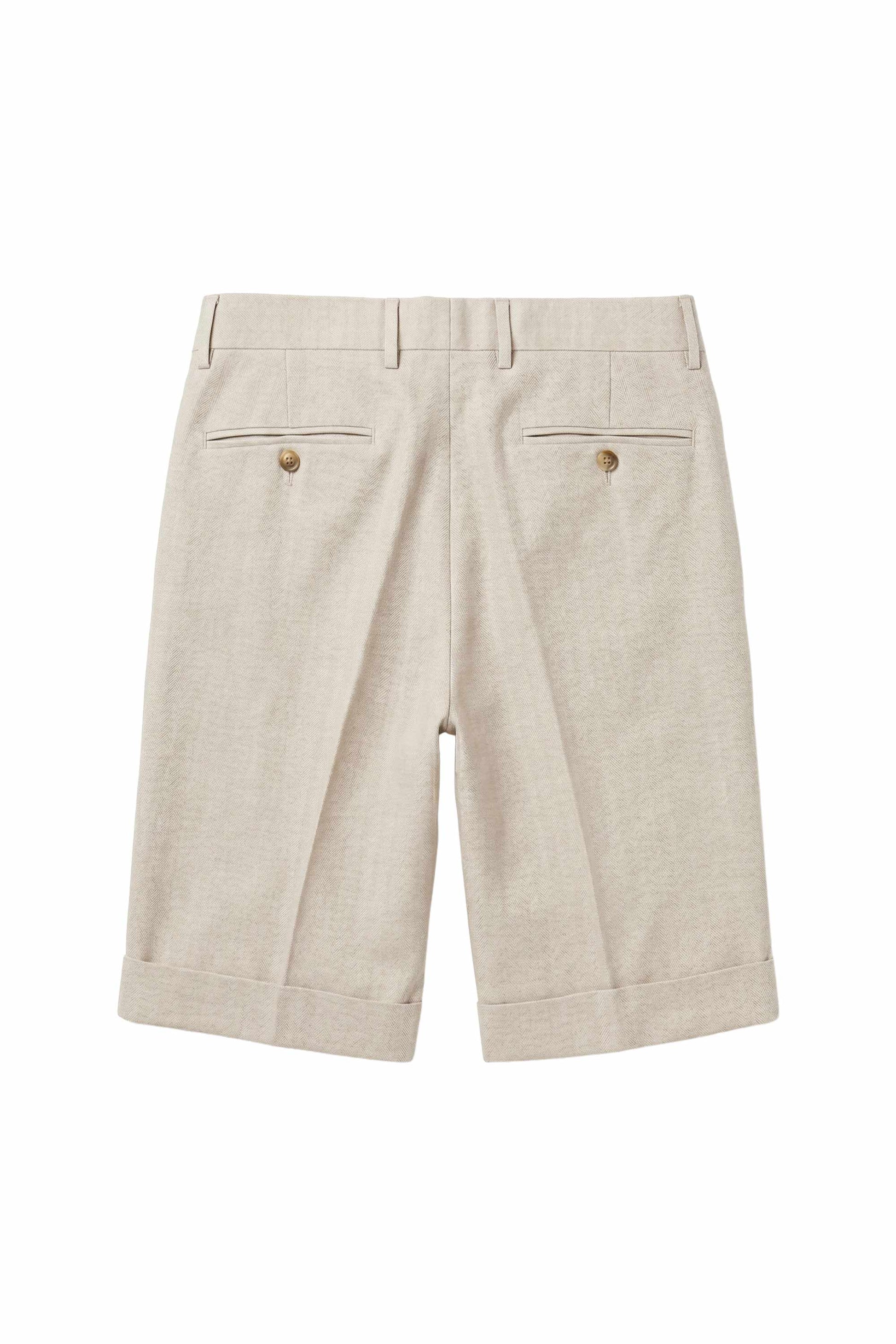 Herringbone Double-pleat bermuda - MONTEZEMOLO