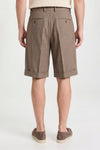 Herringbone Double-pleat bermuda - MONTEZEMOLO
