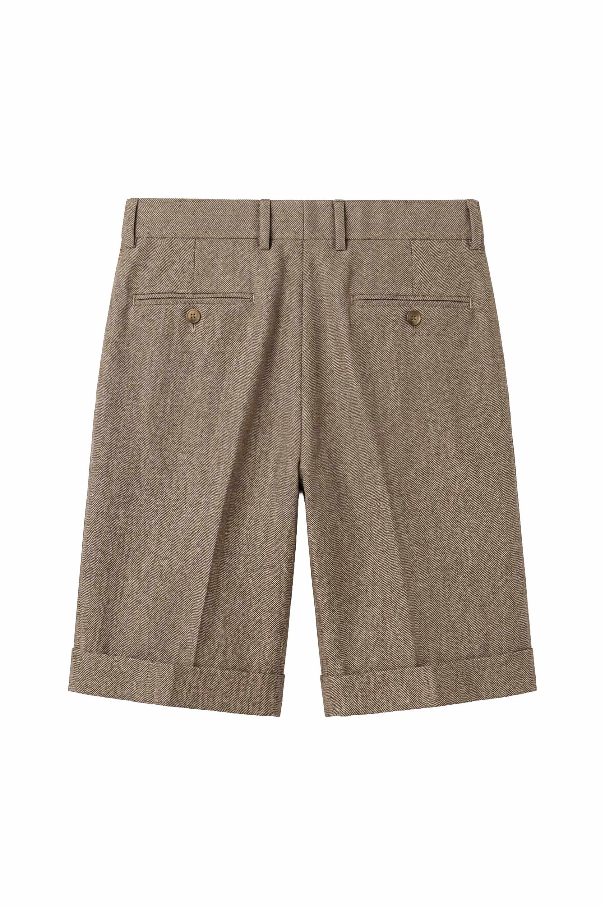 Herringbone Double-pleat bermuda - MONTEZEMOLO