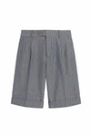 Herringbone Double-pleat bermuda - MONTEZEMOLO